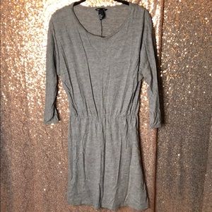 Grey H&M Stretch Cotton Dress